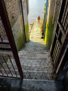 Steps leading to Thames River, London